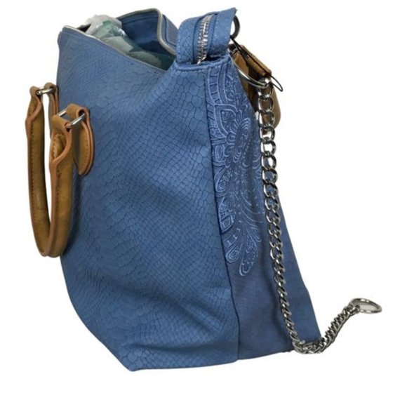 Desigual Stamped Floral Print Tote Bag DM13 - Picture 3 of 8